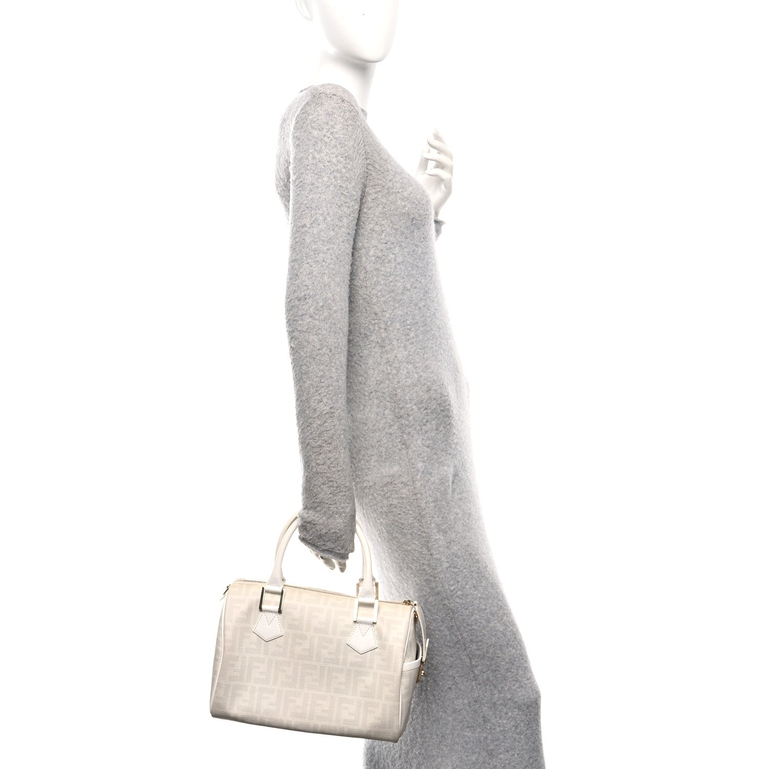 Fendi Zucca Spalmati Lucido Medium Chef Boston White 1831535