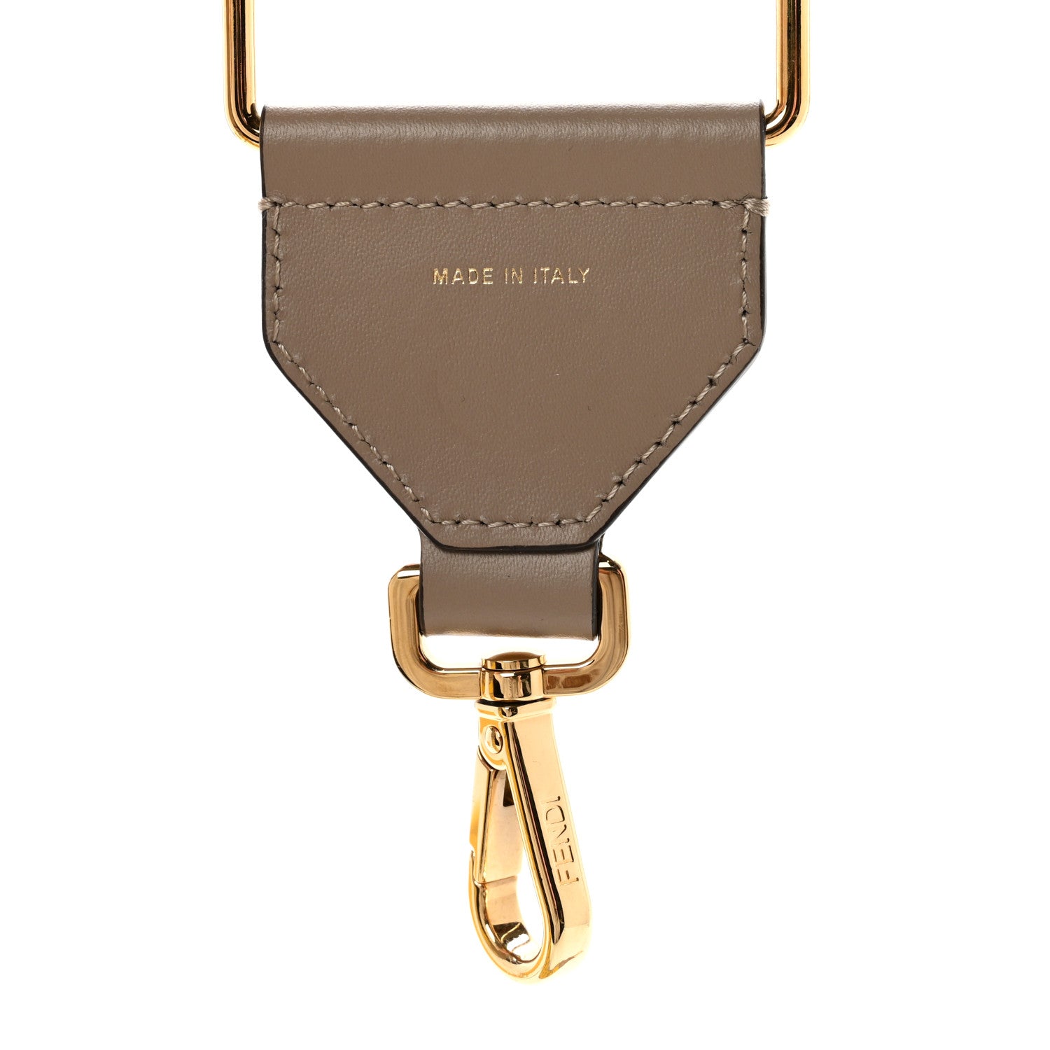 Fendi Ribbon Vitello King FF 1974 Adjustable Strap You Tortora Senape 4 of 8
