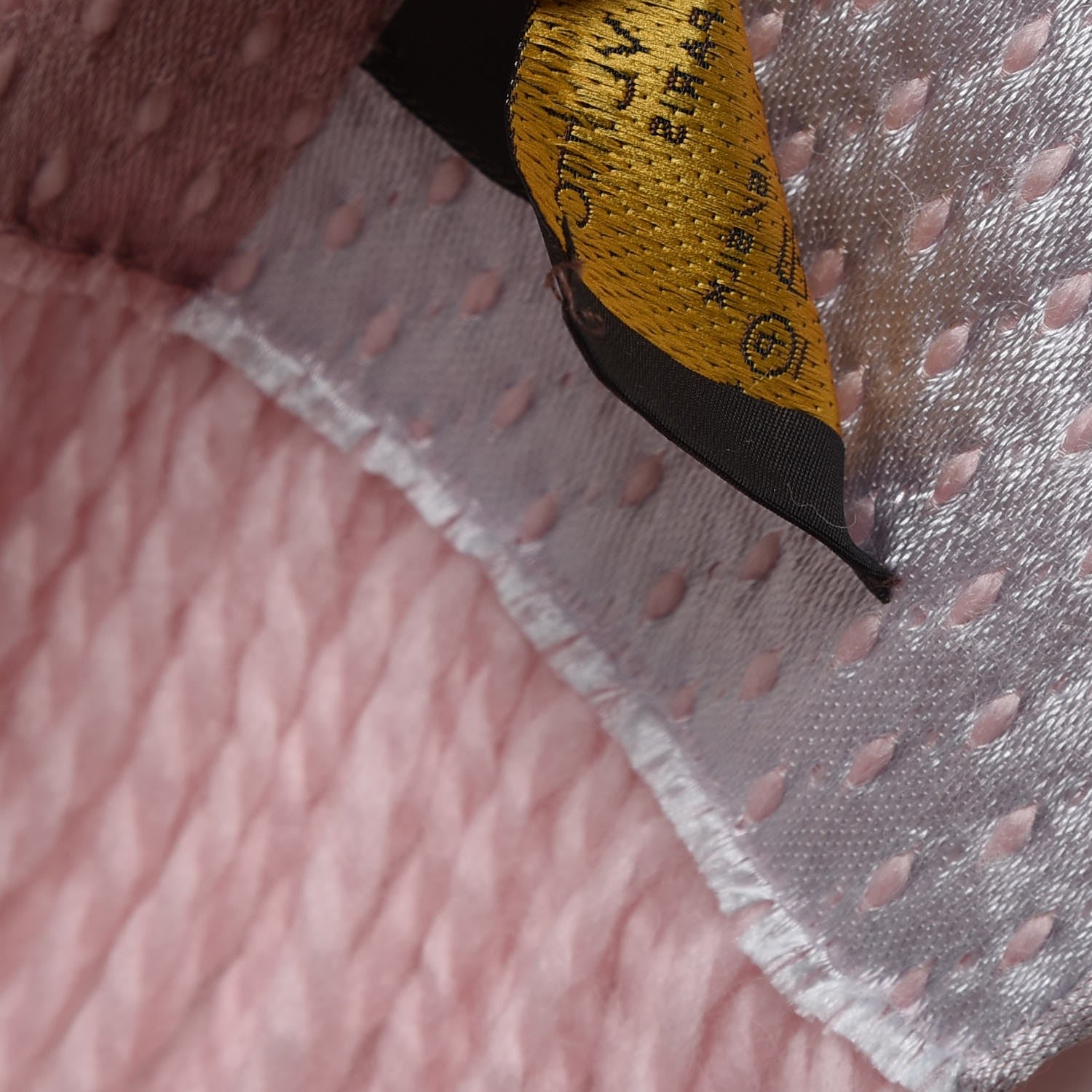 Louis Vuitton Wool Silk Logomania Shine Scarf Pink 5 of 5