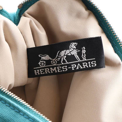 Hermes Cotton Canvas Mini Bolide Travel Cosmetic Pouch Bleu Horizon 6 of 10