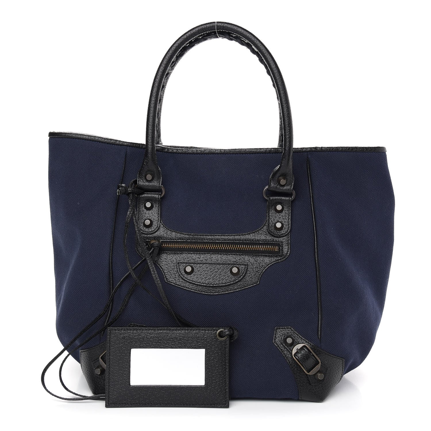 Balenciaga Canvas Classic Hardware S Sunday Tote Navy 1 of 9