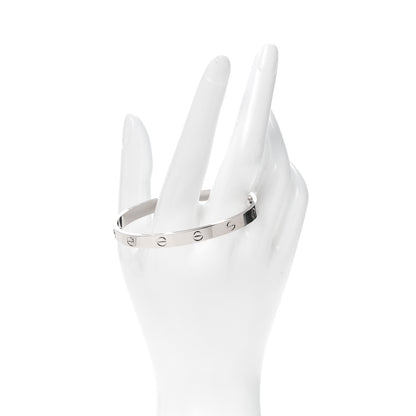 Cartier 18K White Gold LOVE Bracelet 18 2 of 7