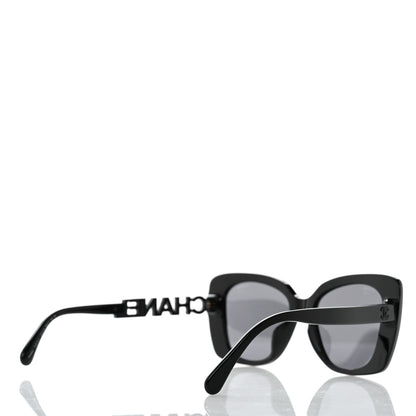 Chanel Acetate Strass Polarized Square Sunglasses 5422-B Black 4 of 9