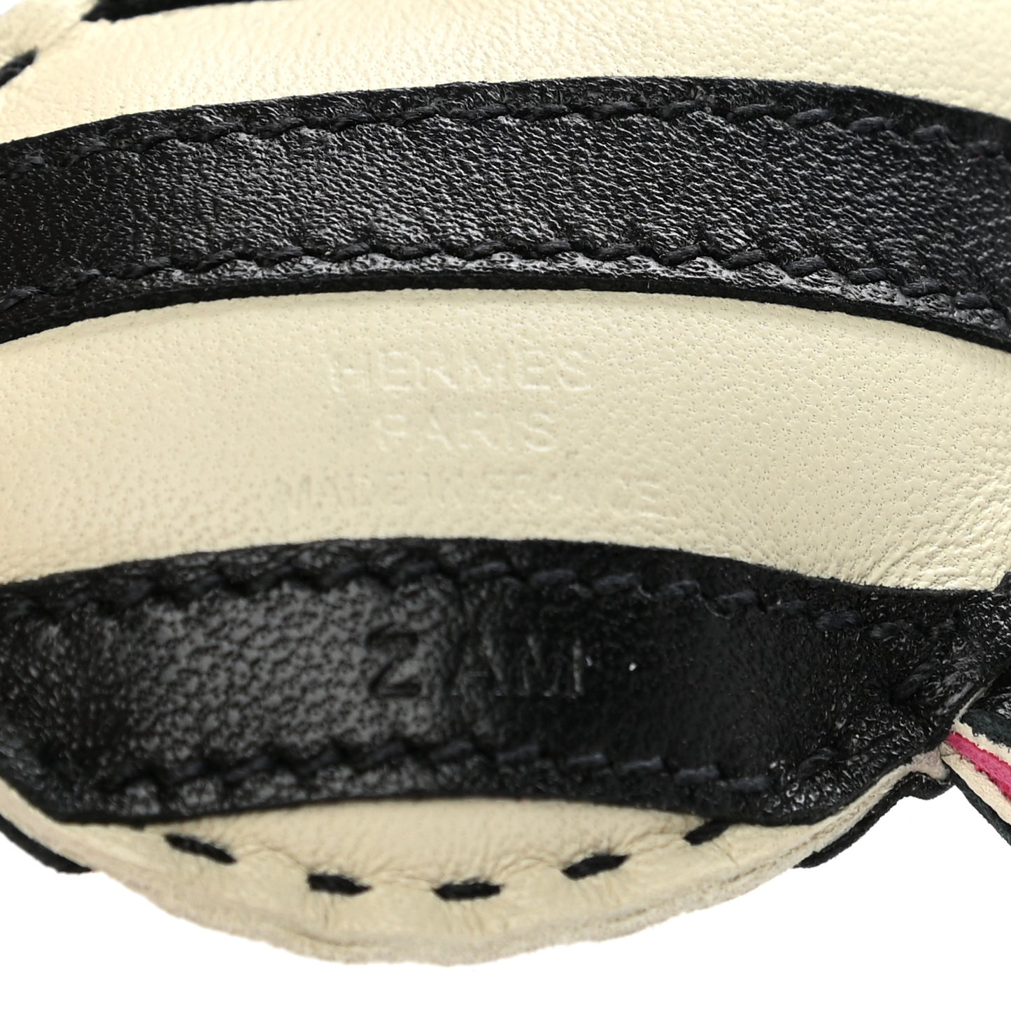 Milo Lambskin Geegee Savannah Bag Charm Craie Black Rose Mexico