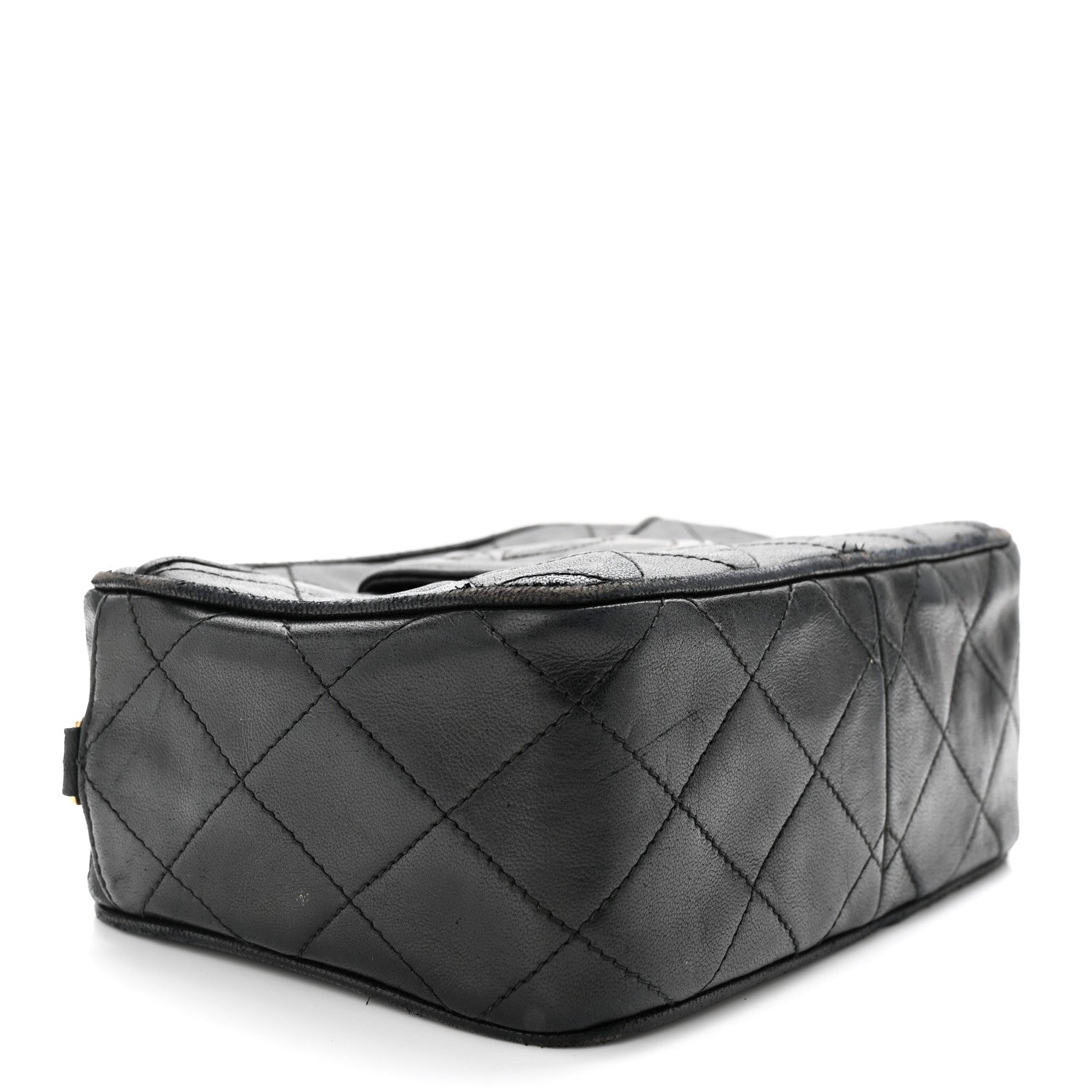 Chanel Lambskin Quilted CC Tassel Camera Case Black 4 of 13
