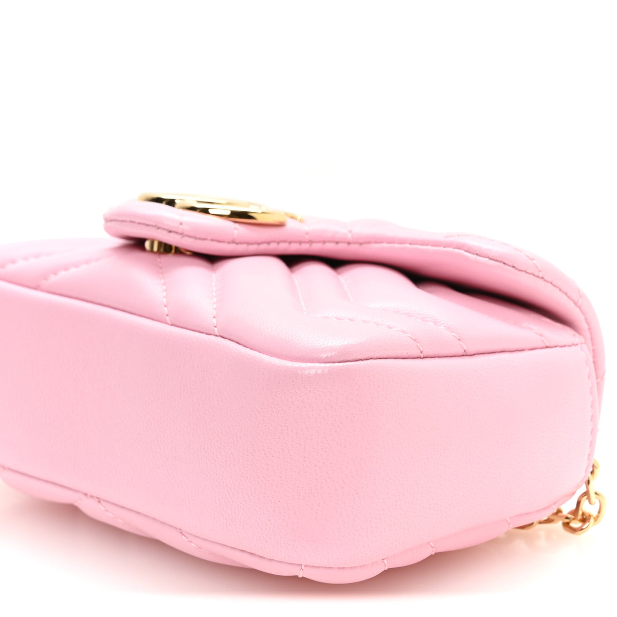 Gucci Lambskin Matelasse Mini GG Marmont Shoulder Bag Light Pink 10 of 11