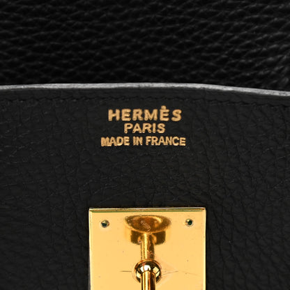 Hermes Taurillon Clemence Birkin 35 Black 6 of 11