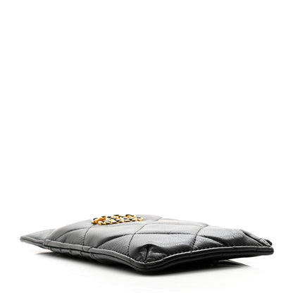 Chanel Lambskin Quilted Chanel 19 Phone and Card Holder Black 4 of 12