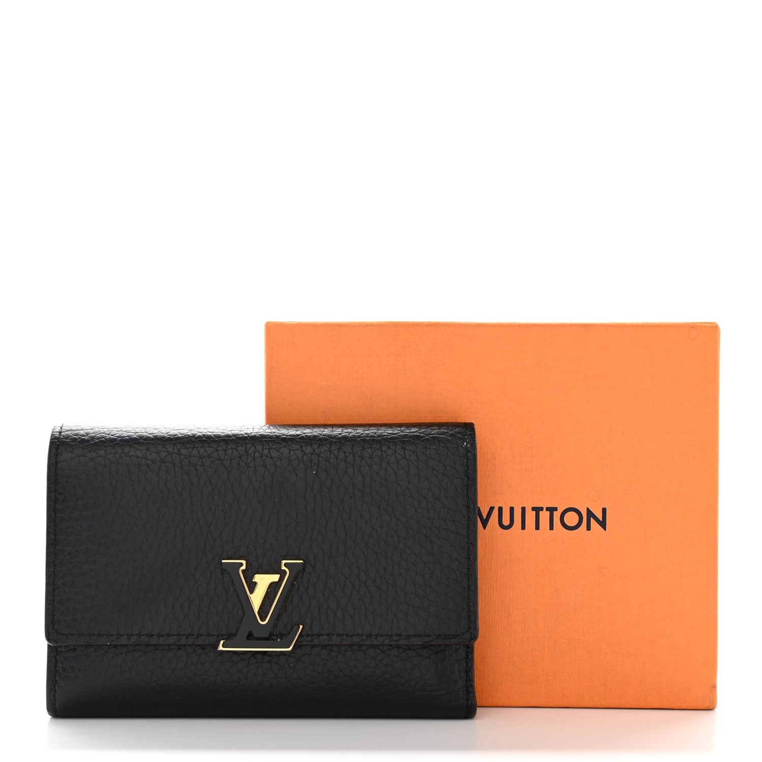 Louis Vuitton Taurillon Capucines Compact Wallet Black 17 of 17
