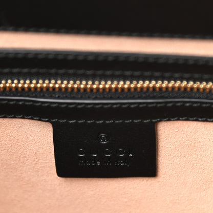 Gucci Nappa Bamboo Medium Nymphaea Top Handle Bag Black 6 of 12