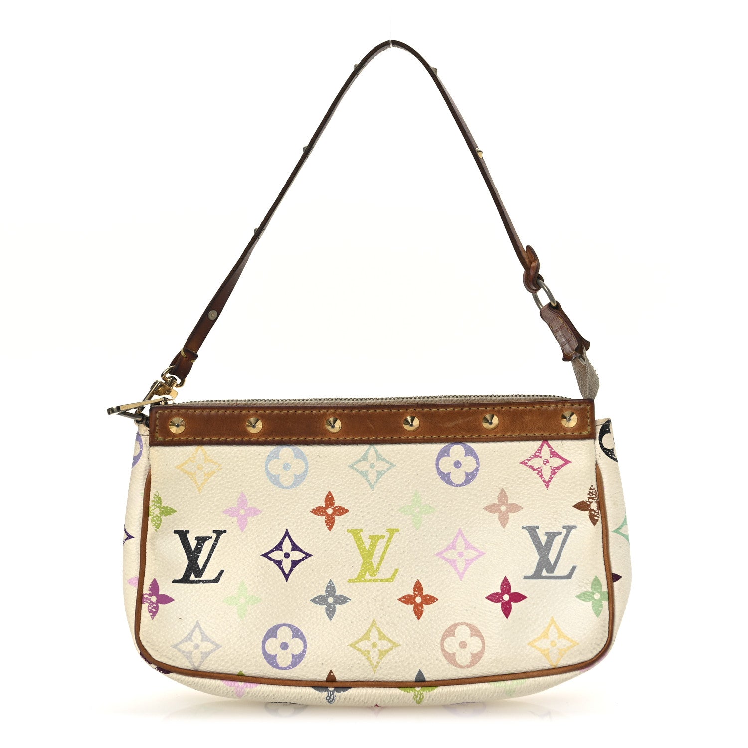 Louis Vuitton Monogram Multicolor Pochette Accessories White 1 of 14
