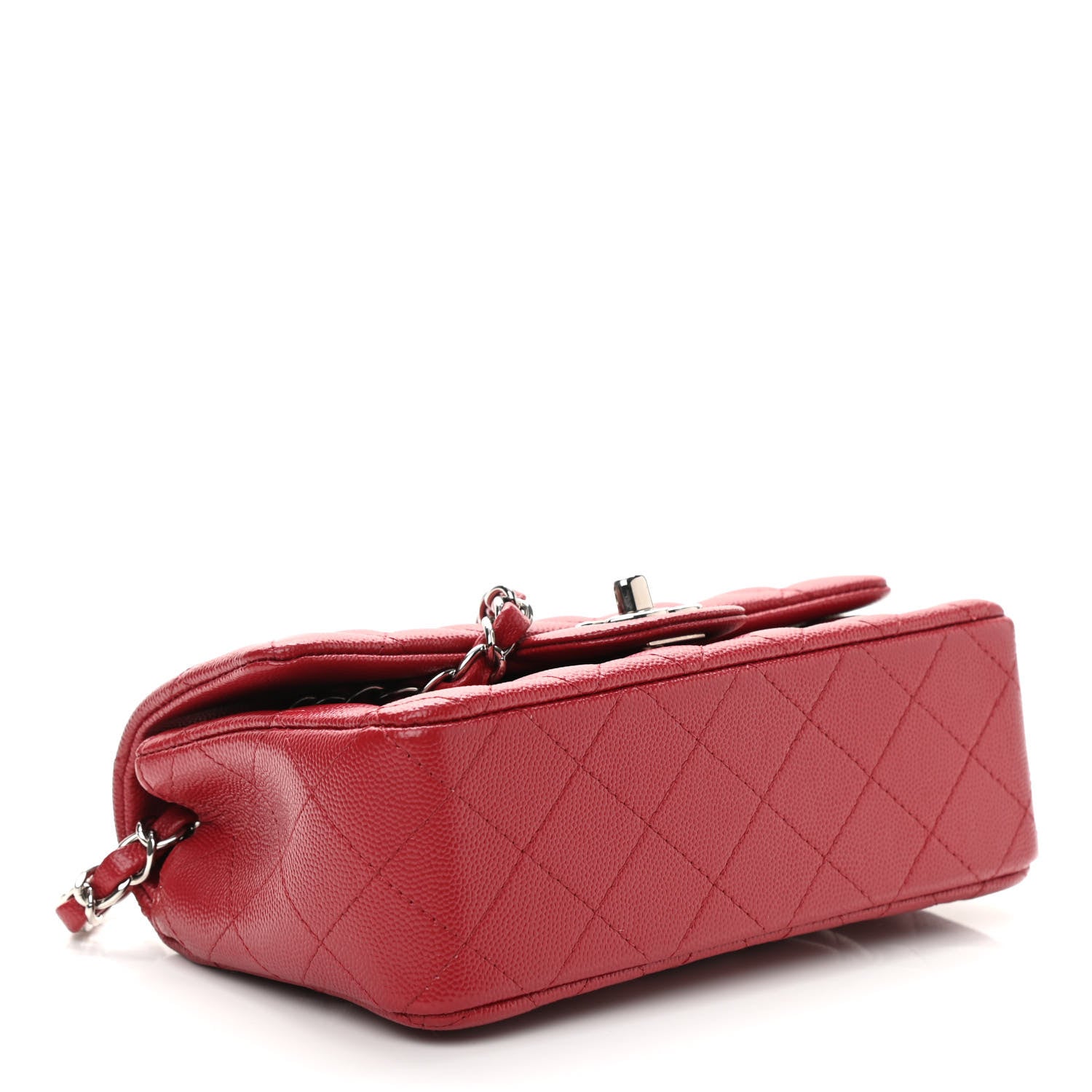 Chanel Caviar Quilted Mini Rectangular Flap Red 4 of 10