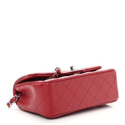 Chanel Caviar Quilted Mini Rectangular Flap Red 4 of 10