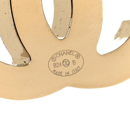 Chanel Crystal CC Heart Drop Earrings Gold 4 of 5