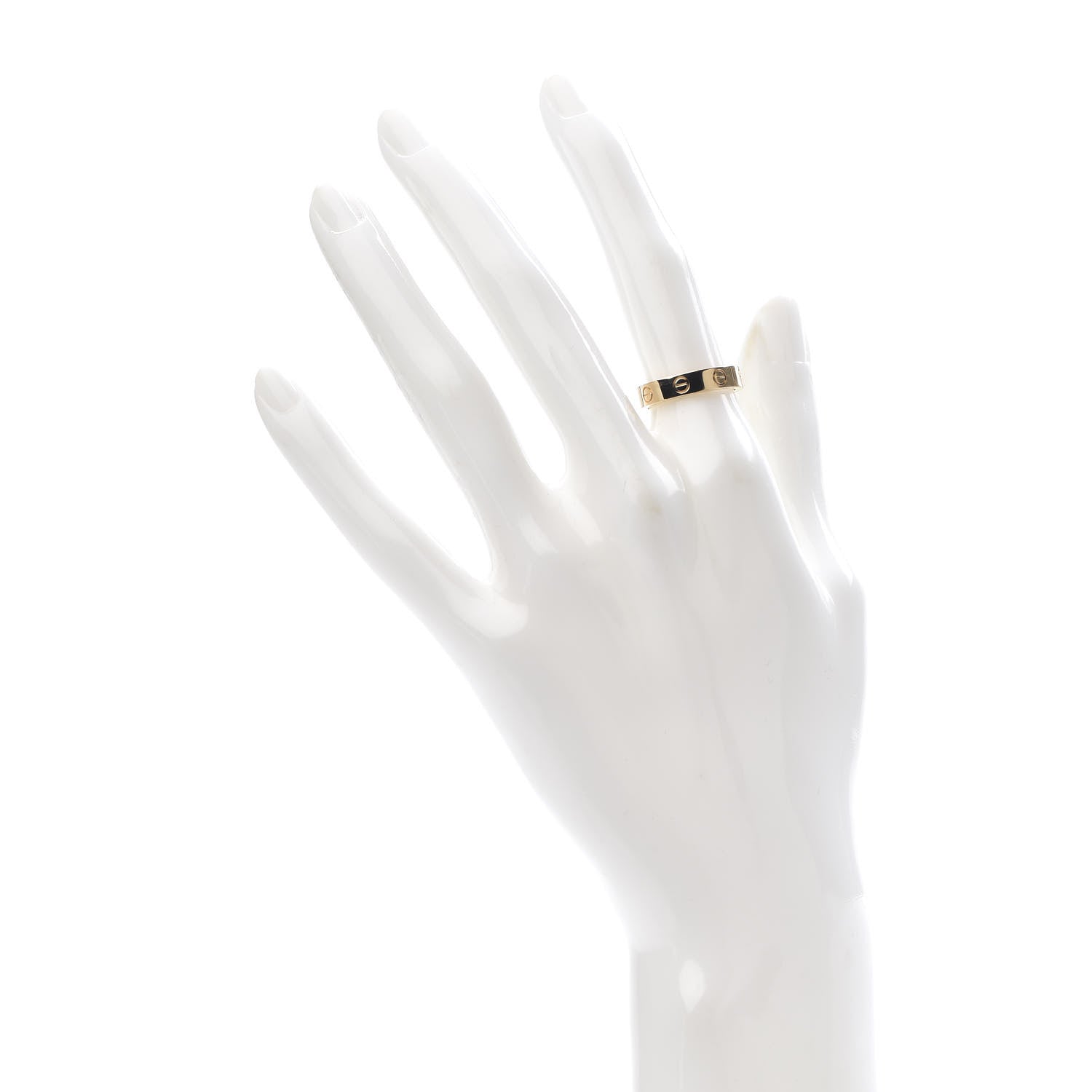 Cartier 18K Yellow Gold Diamond 4mm LOVE Wedding Band Ring 51 5.75 2 of 4