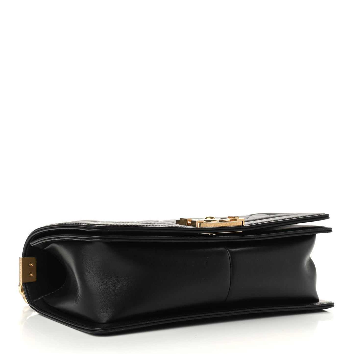 Lambskin Quilted Medium Boy Flap Black