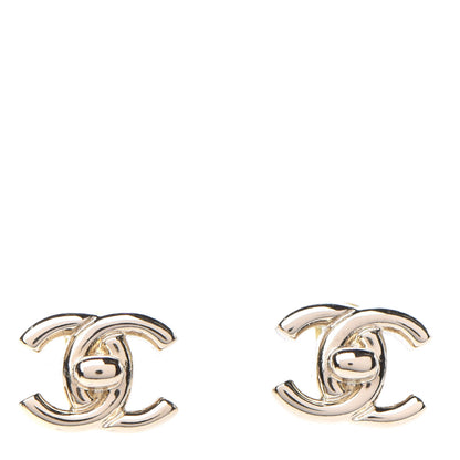 Chanel Metal CC Turnlock Earrings Gold 1 of 5
