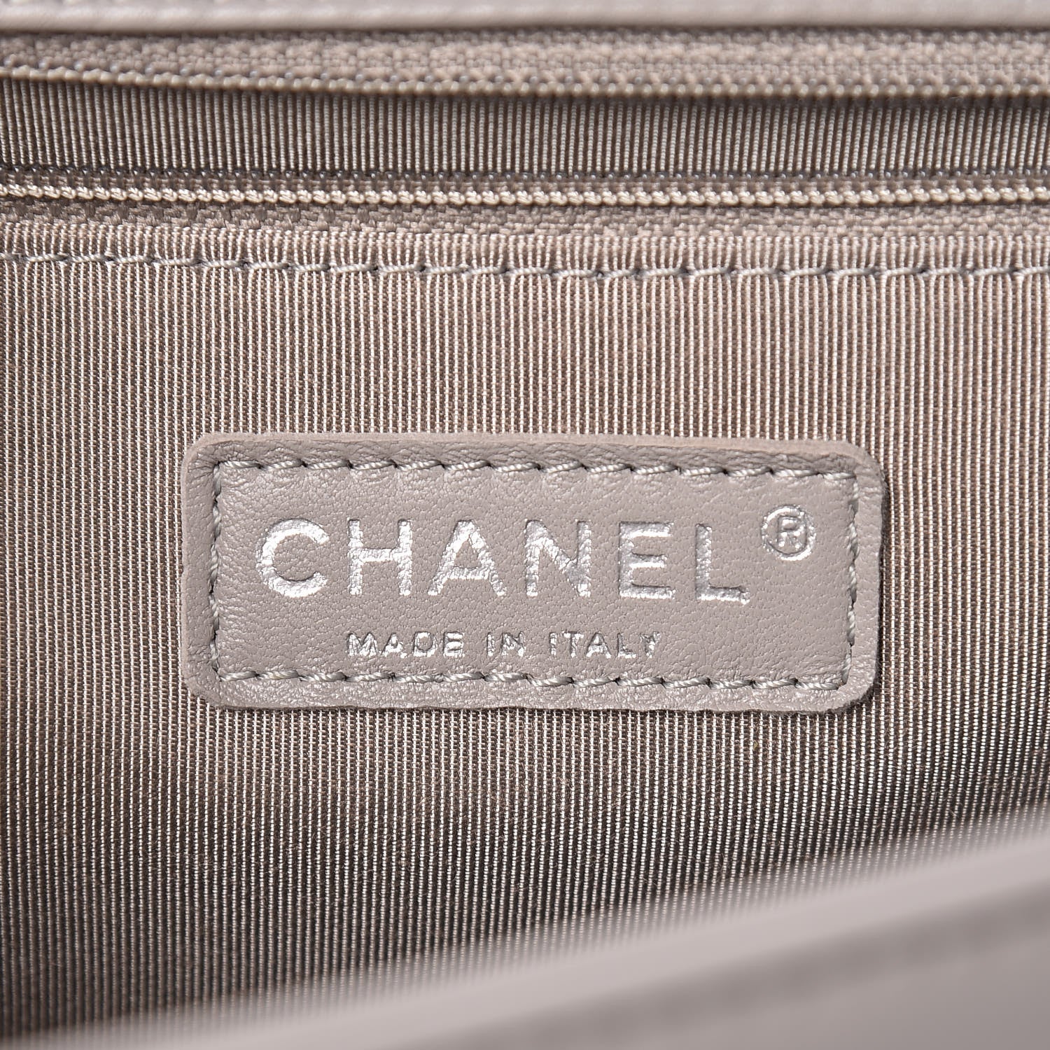 Chanel Calfskin Ombre Quilted Large Boy Flap Grey Beige 5 of 10