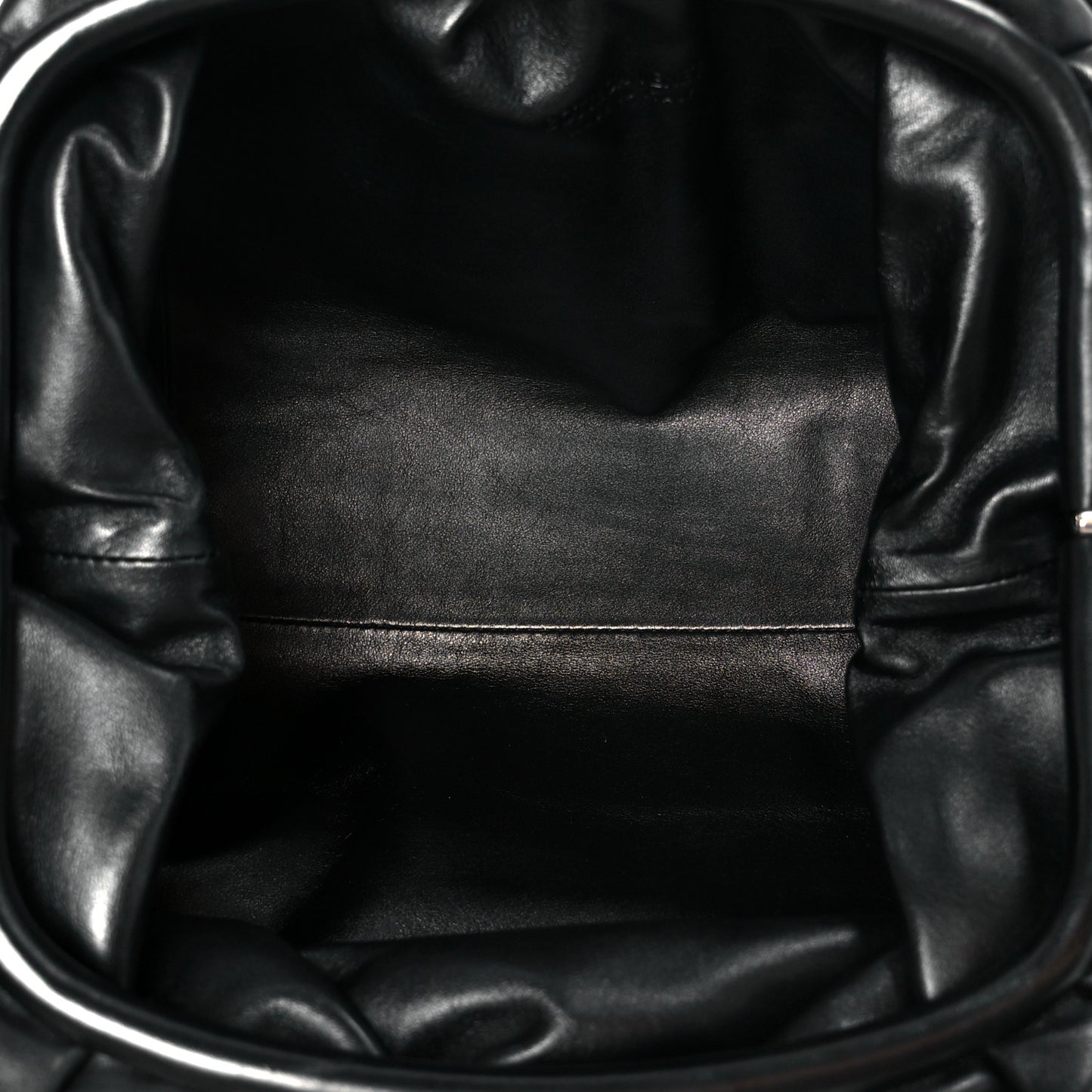 Smooth Butter Calf The Pouch Oversized Clutch Black