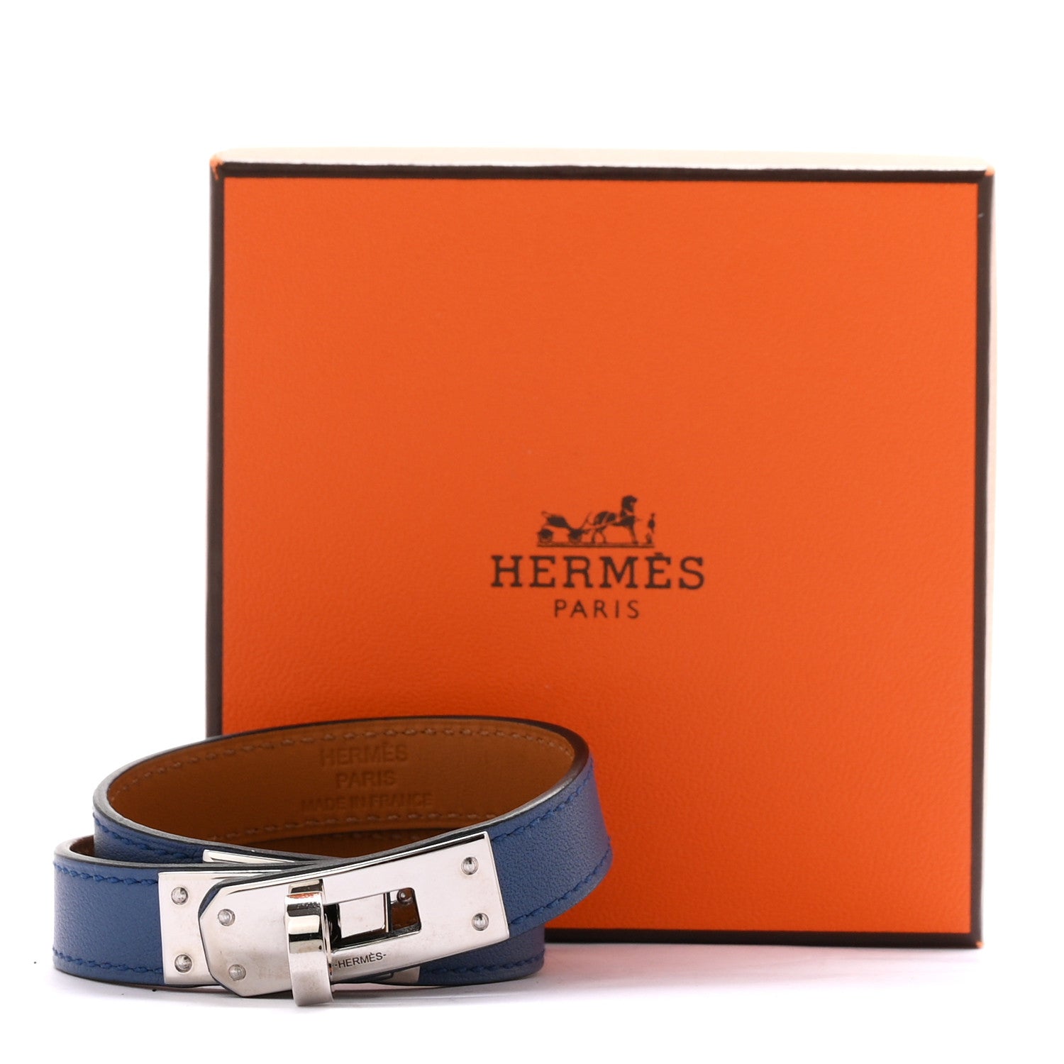 Hermes Swift Kelly Double Tour Bracelet XS Bleu Agate 1934790
