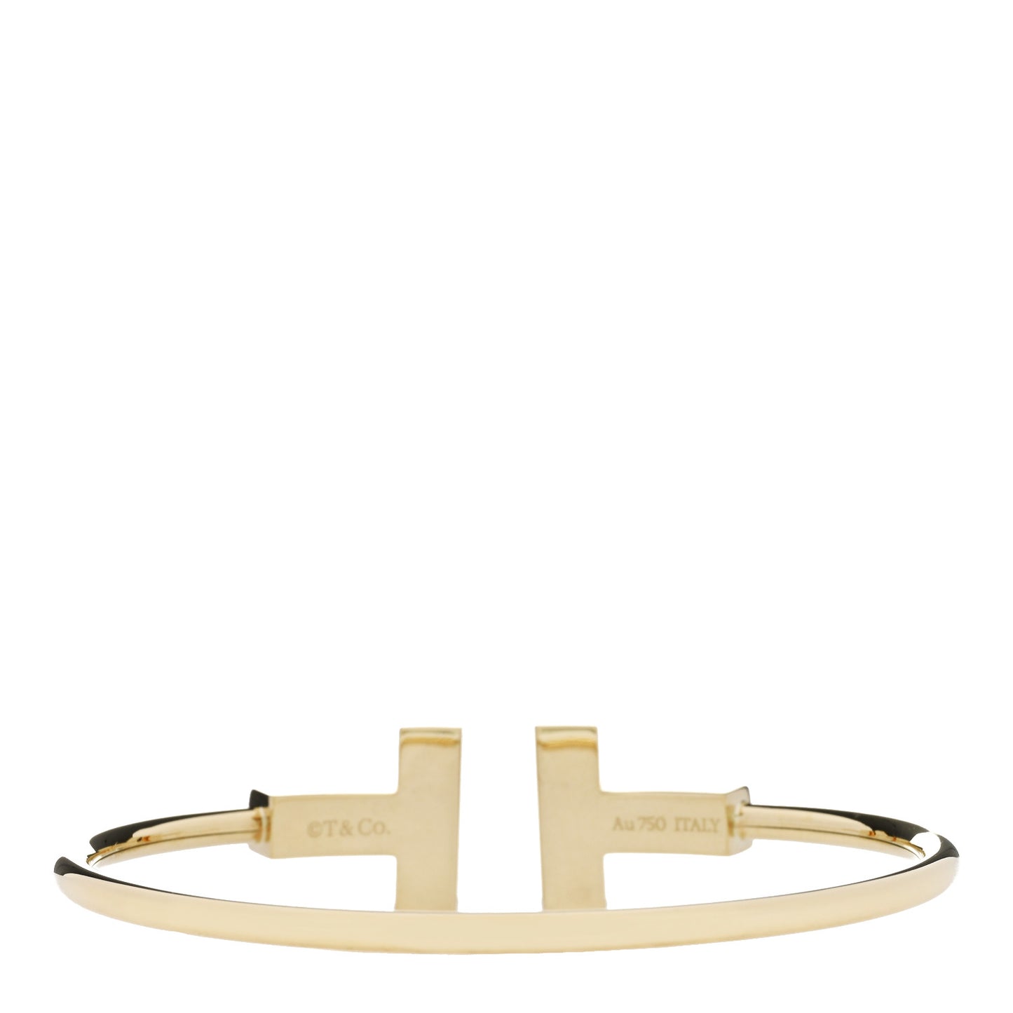 18K Yellow Gold T Wide Wire Bracelet