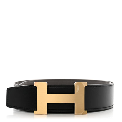Hermes Box Togo 38mm Constance H Belt 80 32 Black Etain 1 of 7