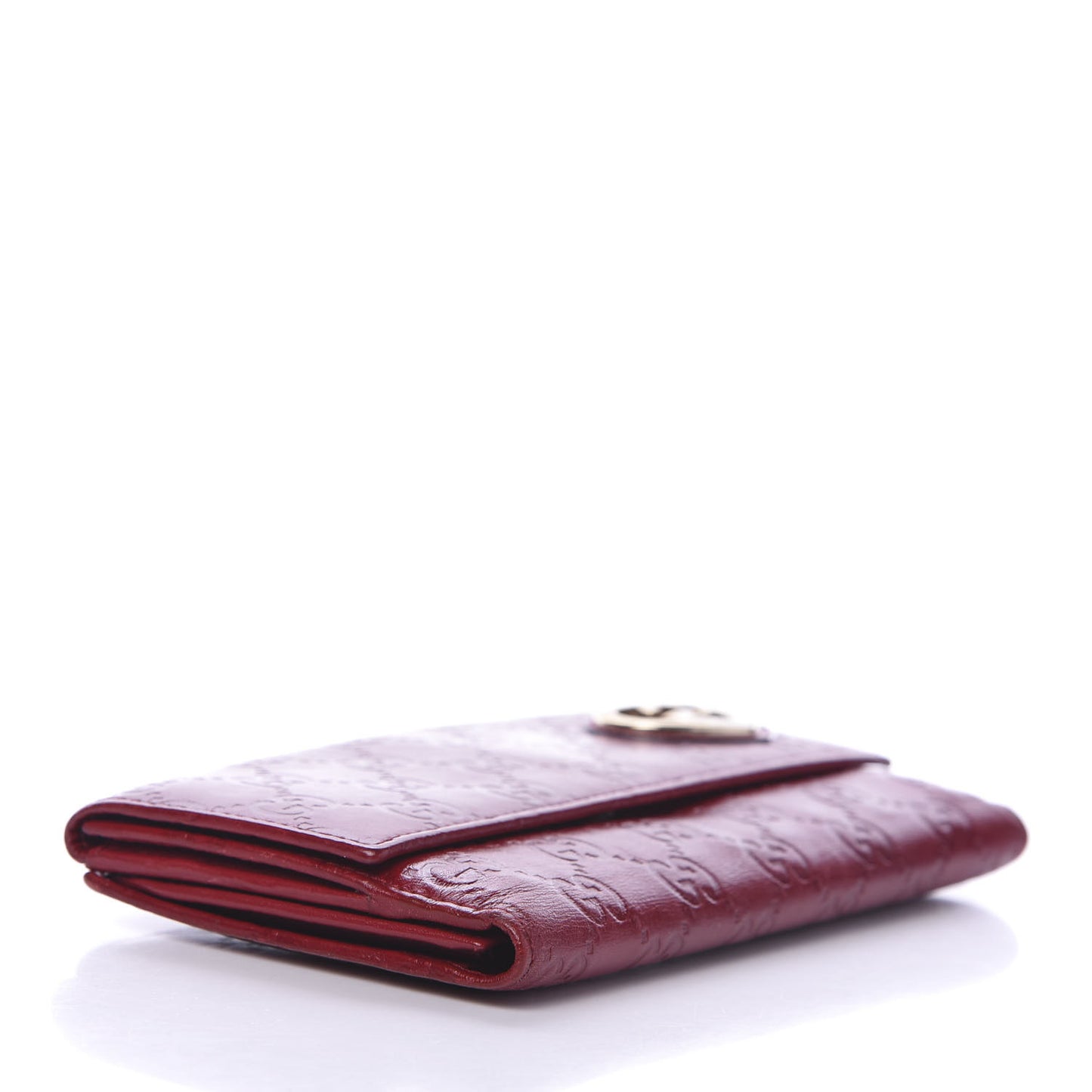 Guccissima Continental Heart Wallet Red