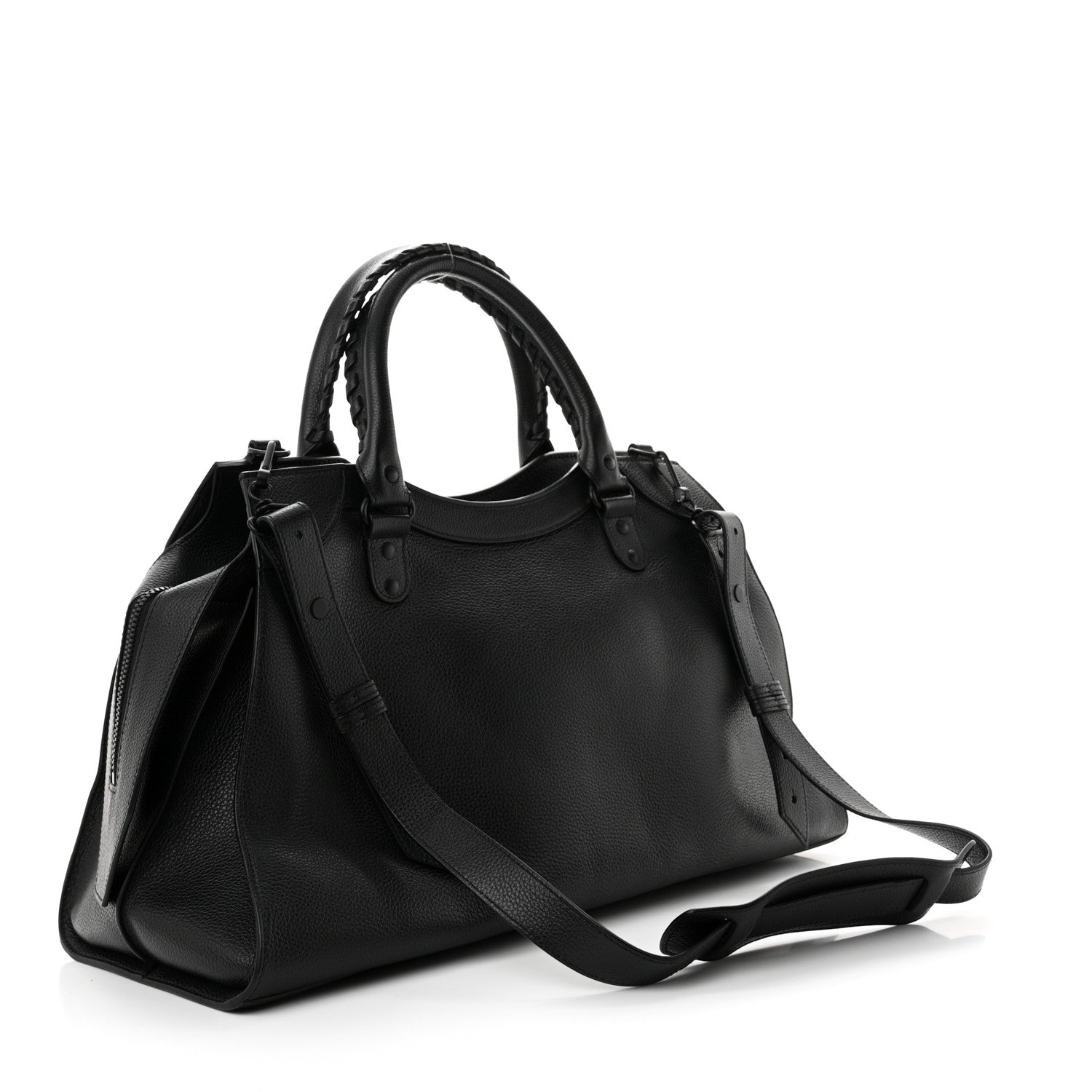 Balenciaga Grained Calfskin Neo Classic Black Hardware Medium City Black 3 of 11
