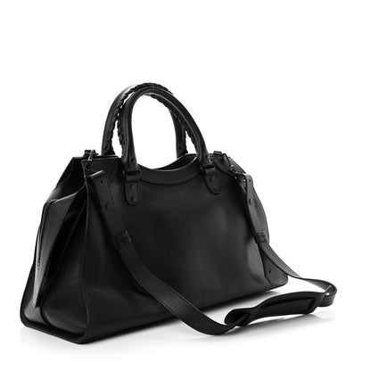 Balenciaga Grained Calfskin Neo Classic Black Hardware Medium City Black 3 of 11