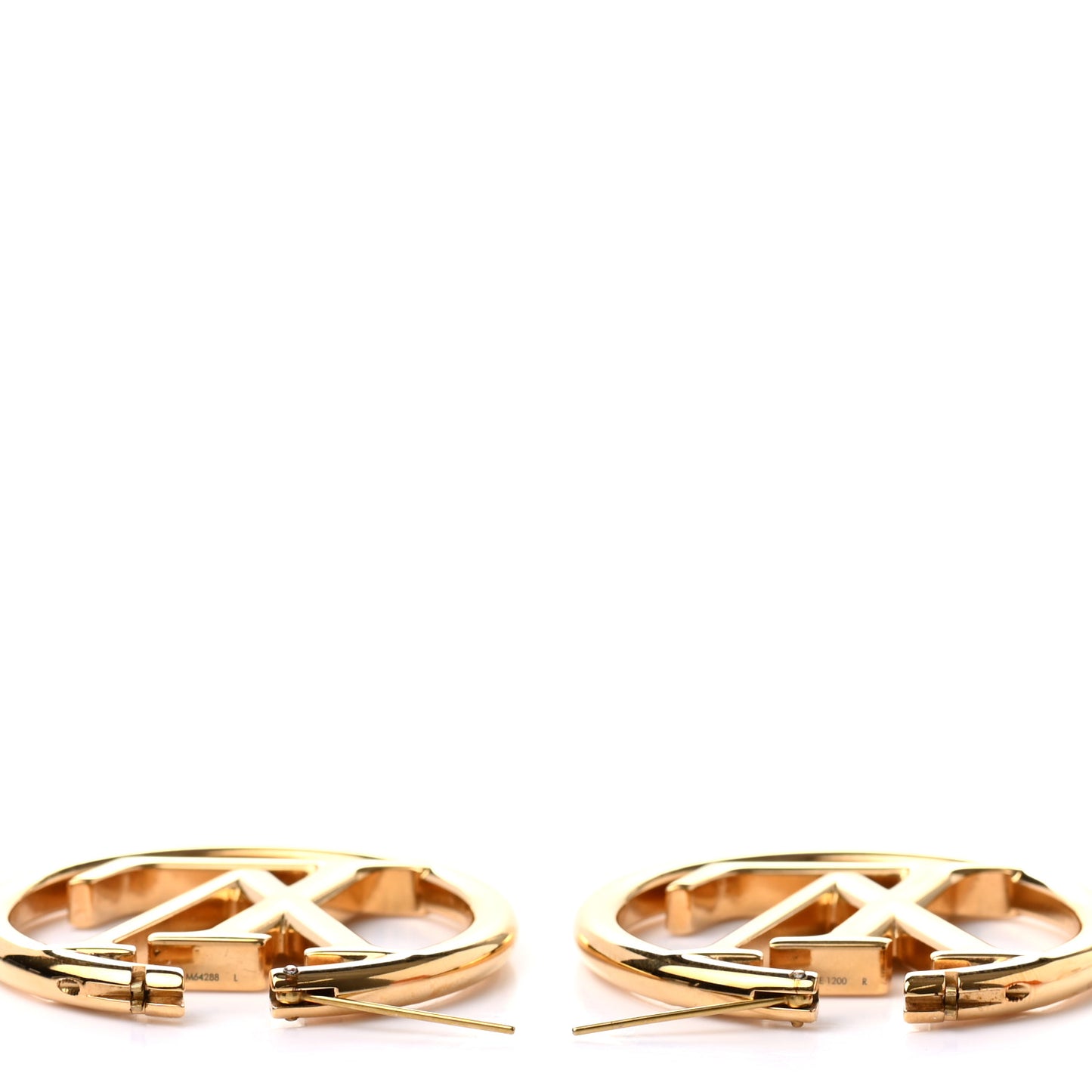 Metal Louise Hoop Earrings Gold