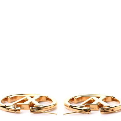 Louis Vuitton Metal Louise Hoop Earrings Gold 3 of 6