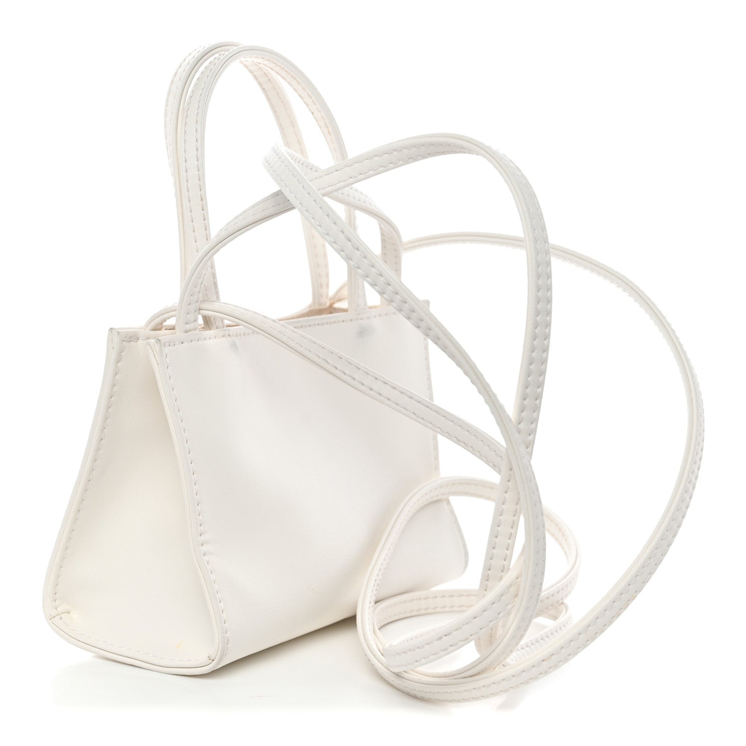 Telfar Vegan Leather Small Shopping Bag White 1828278 – FASHIONPHILE
