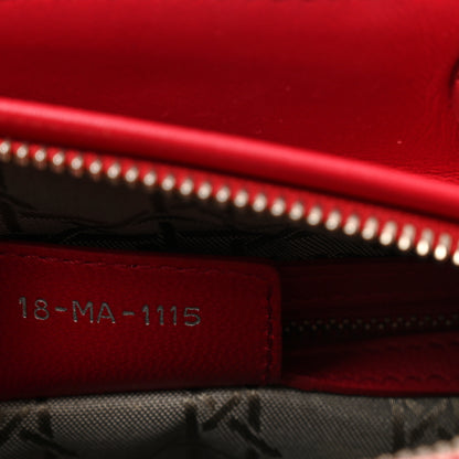 Christian Dior Lambskin Cannage Medium Lady Dior Red 7 of 11