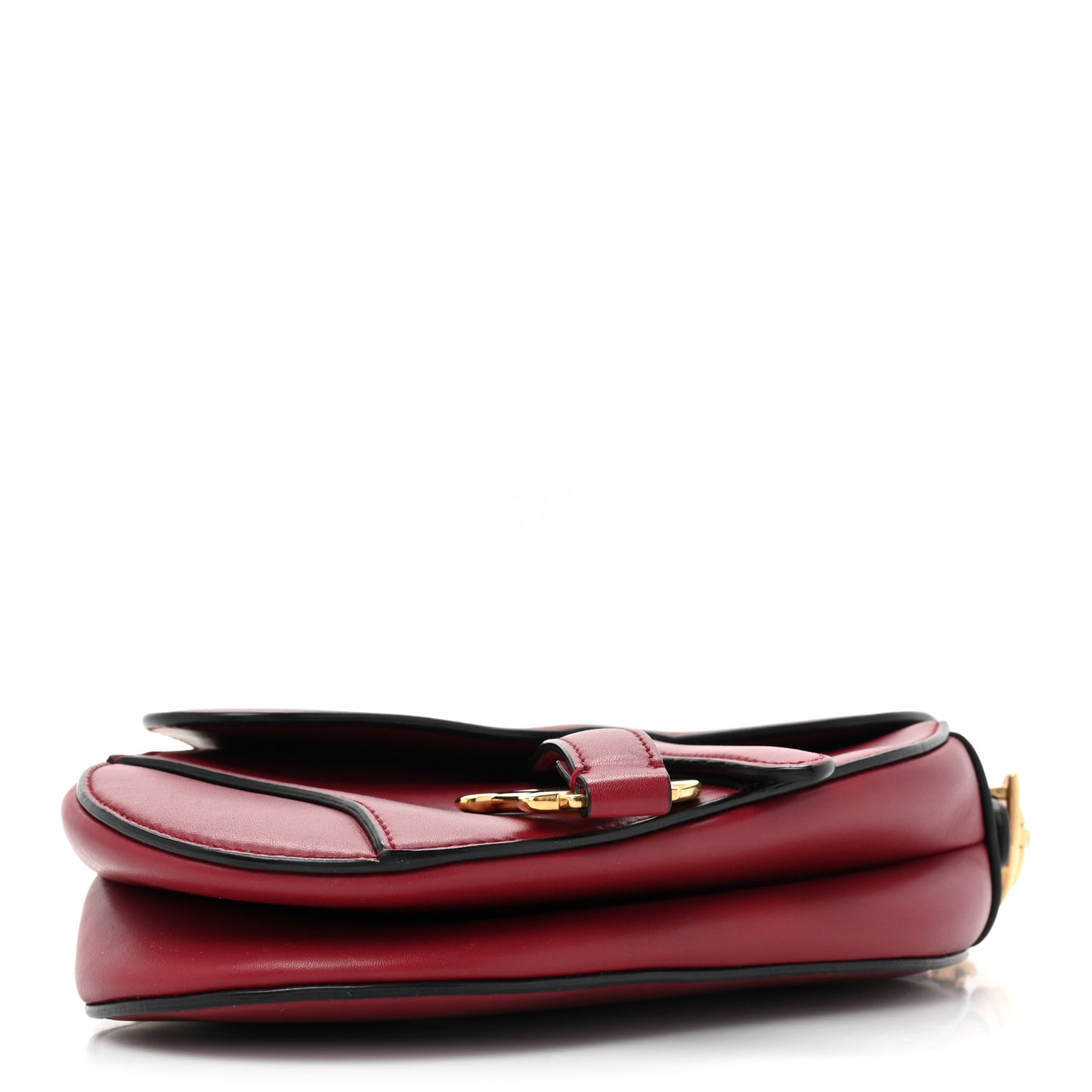 Calfskin Mini Saddle Bag Red