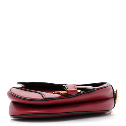 Christian Dior Calfskin Mini Saddle Bag Red 4 of 12