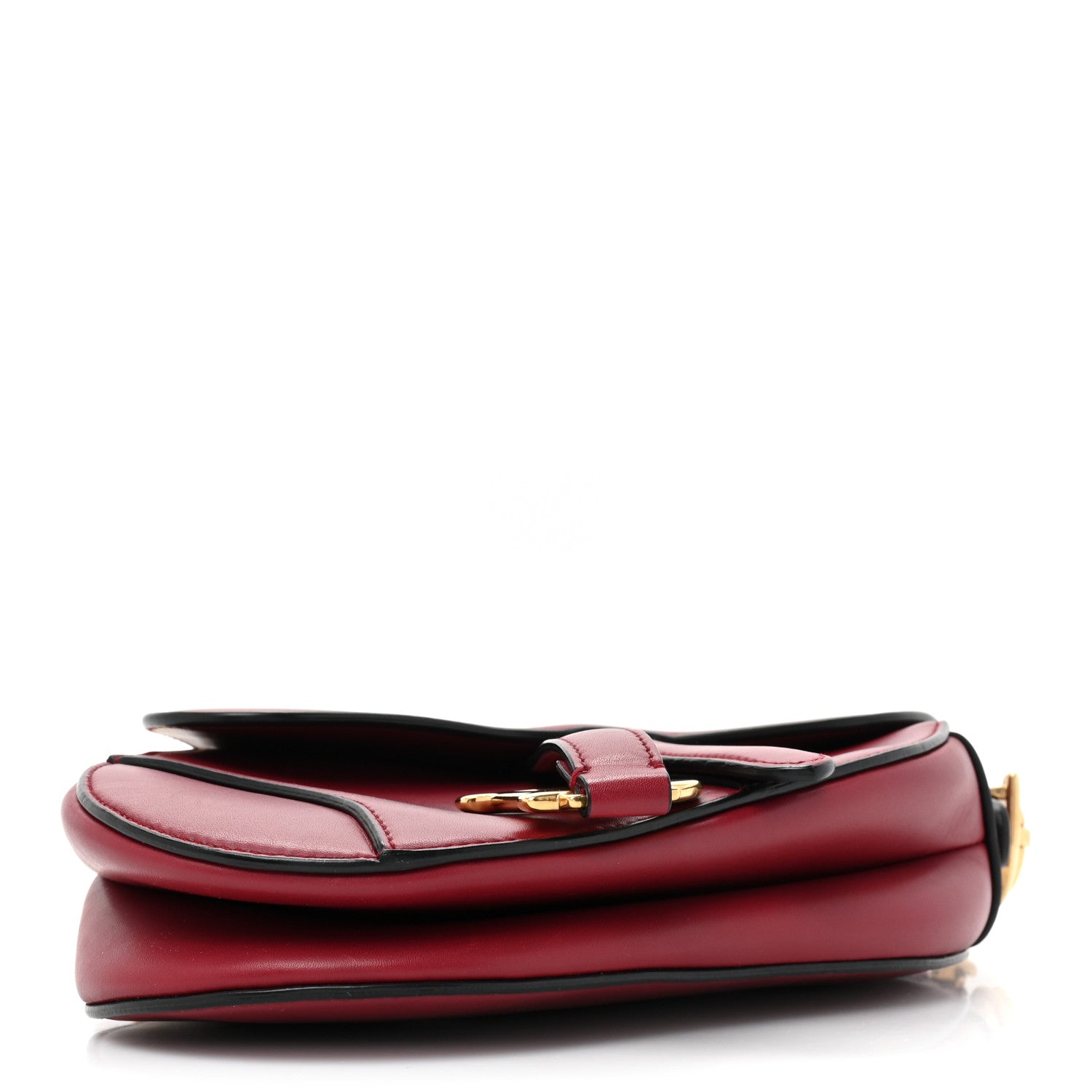 Christian Dior Calfskin Mini Saddle Bag Red 4 of 12