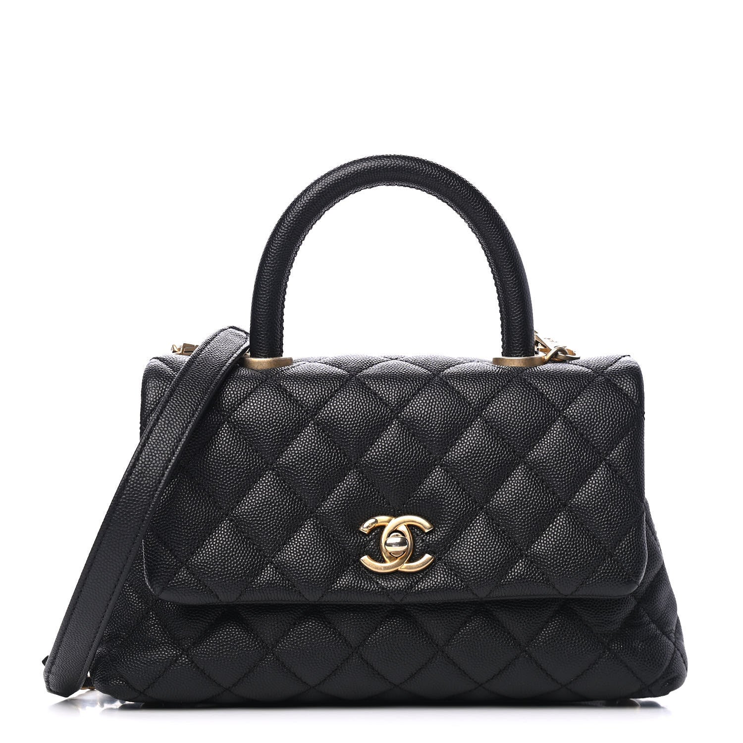 Chanel Caviar Quilted Mini Coco Handle Flap Black 1 of 4