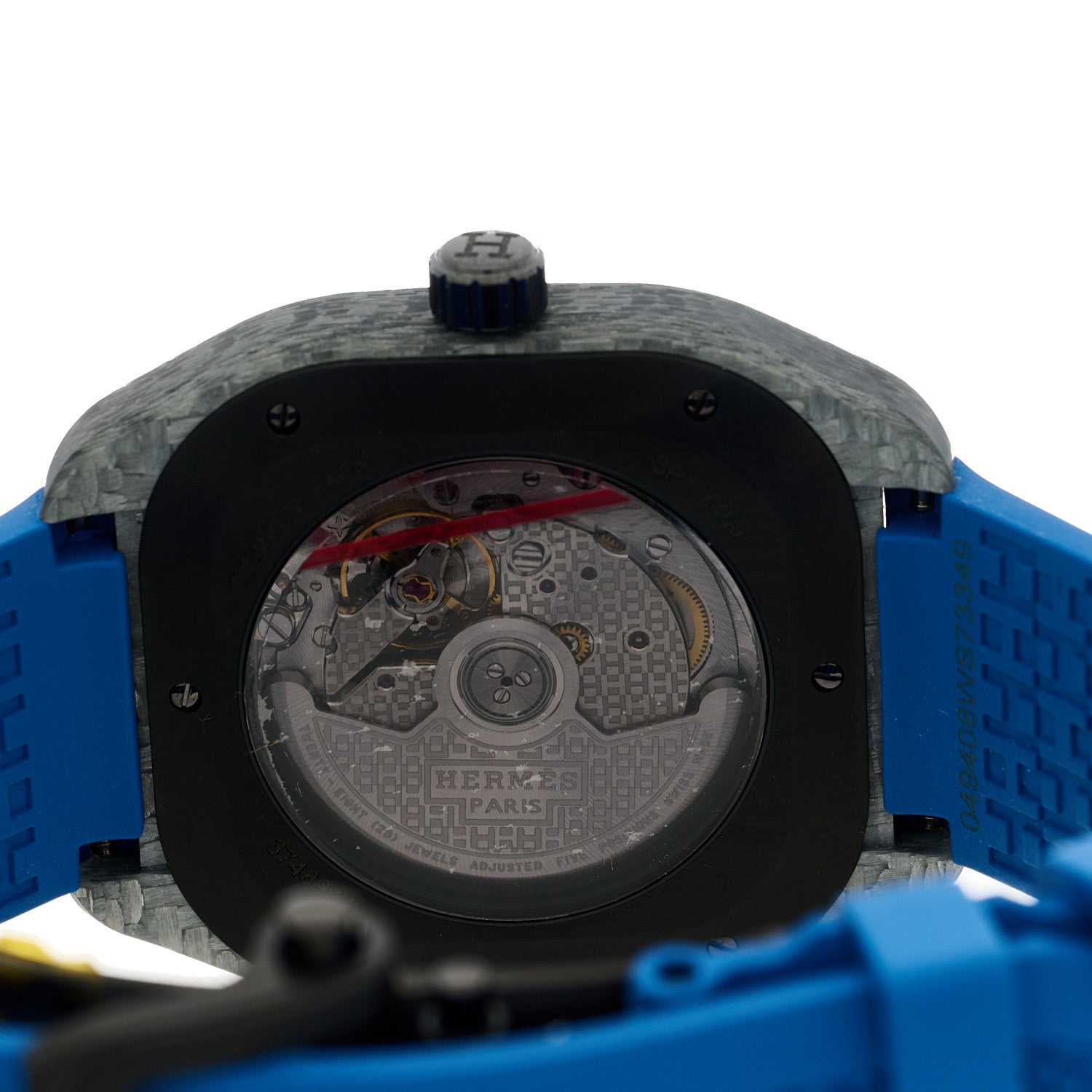 Hermes Glass Fiber Ceramic Rubber 39mm H08 Automatic Watch Bleu Abysse 4 of 5