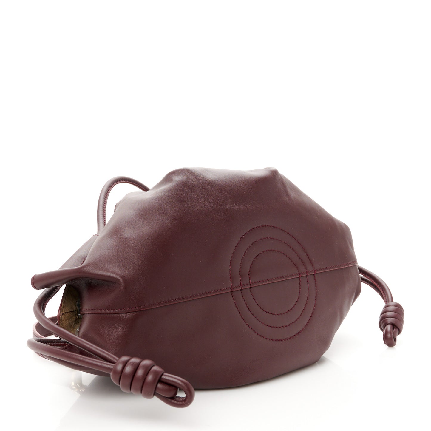 Shiny Nappa Calfskin Small Paseo Bag Burgundy