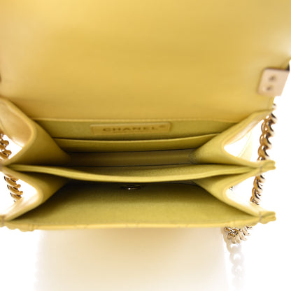 Chanel Lambskin Quilted North South Boy Flap Yellow 5 of 9