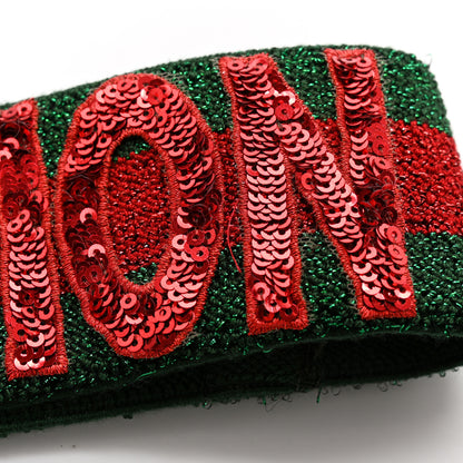 Gucci Sequin Guccification Headband M 57 Red Green 6 of 8