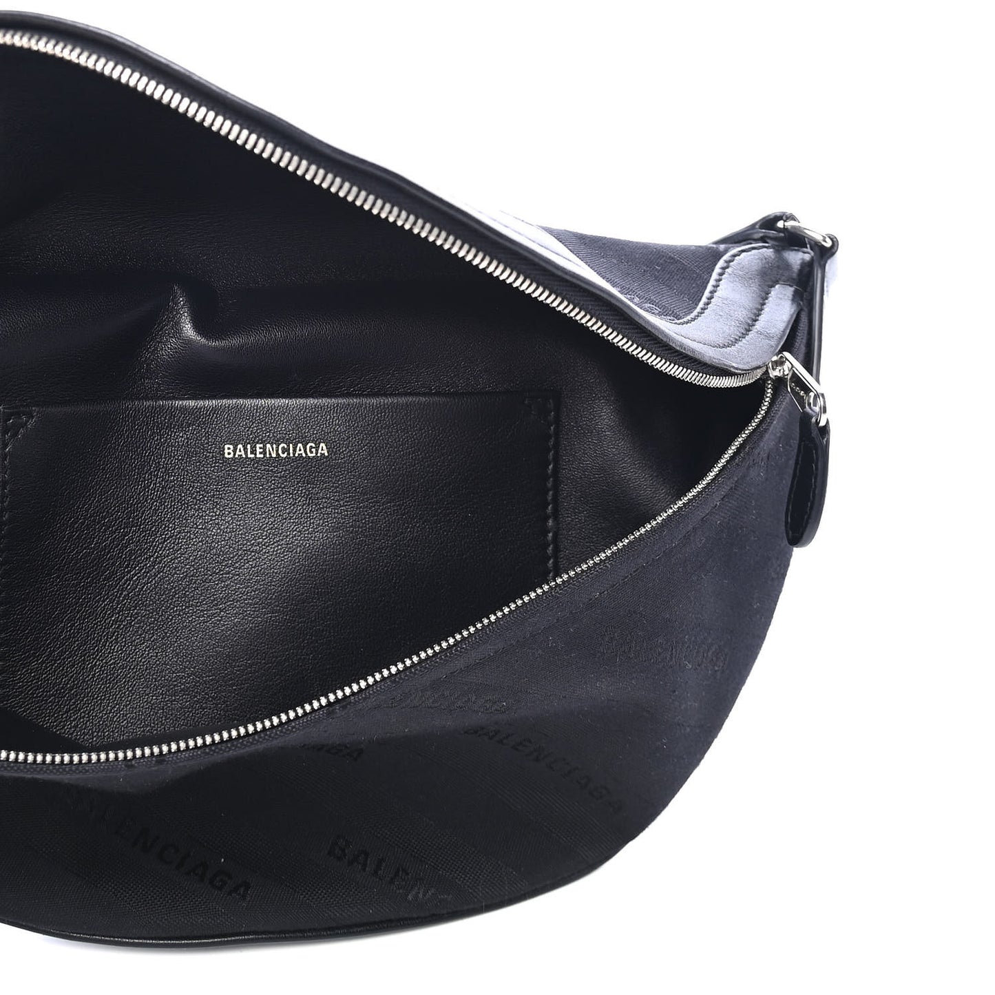 Canvas Jacquard Diagonal Allover Logo XS Souvenir Belt Bag Black