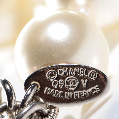 Chanel Pearl CC Double Strand Belt Silver 5 of 7