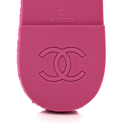 Chanel Lambskin Cord Braided Slide Sandals 40 Pink 8 of 8