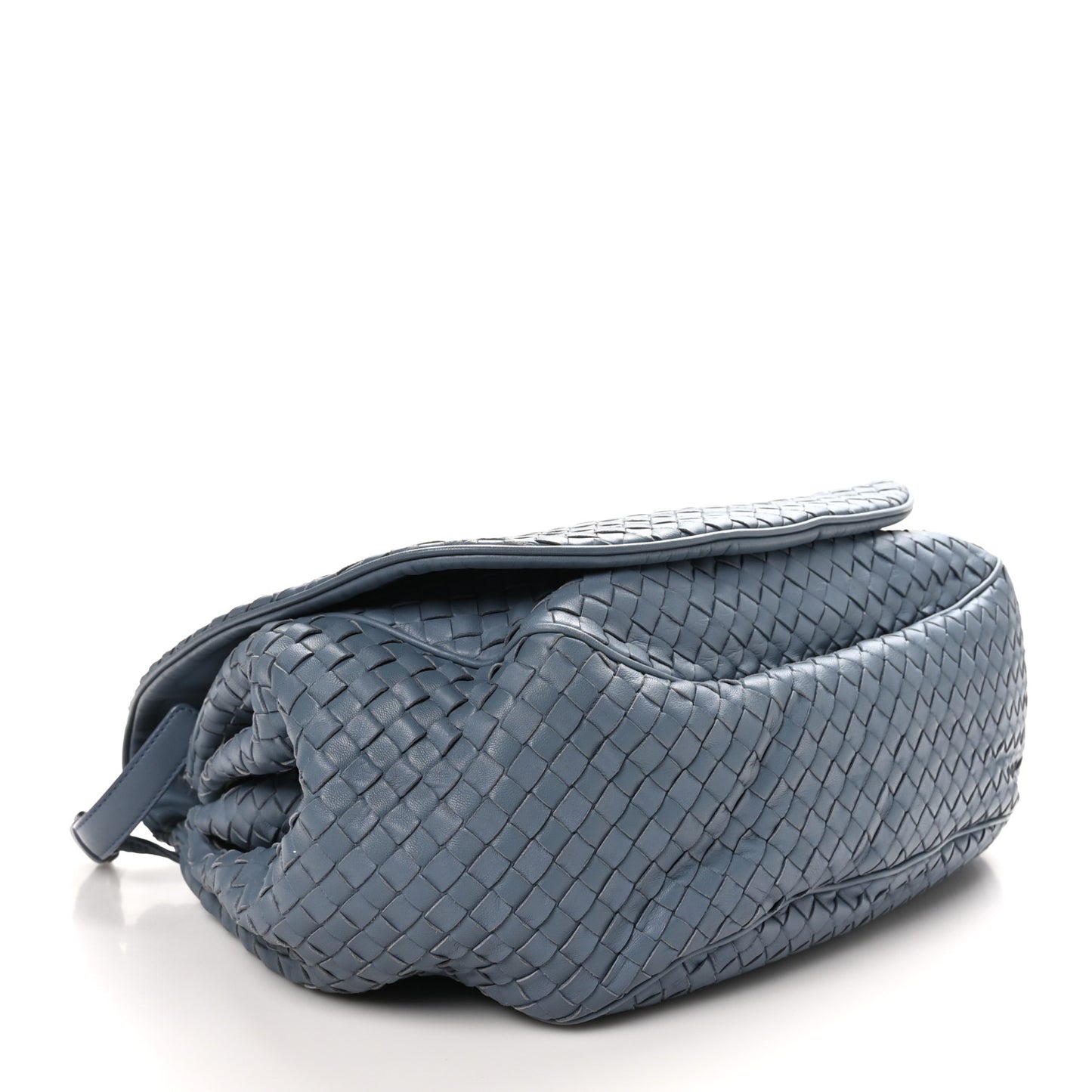 Nappa Intrecciato Messenger Bag Blue