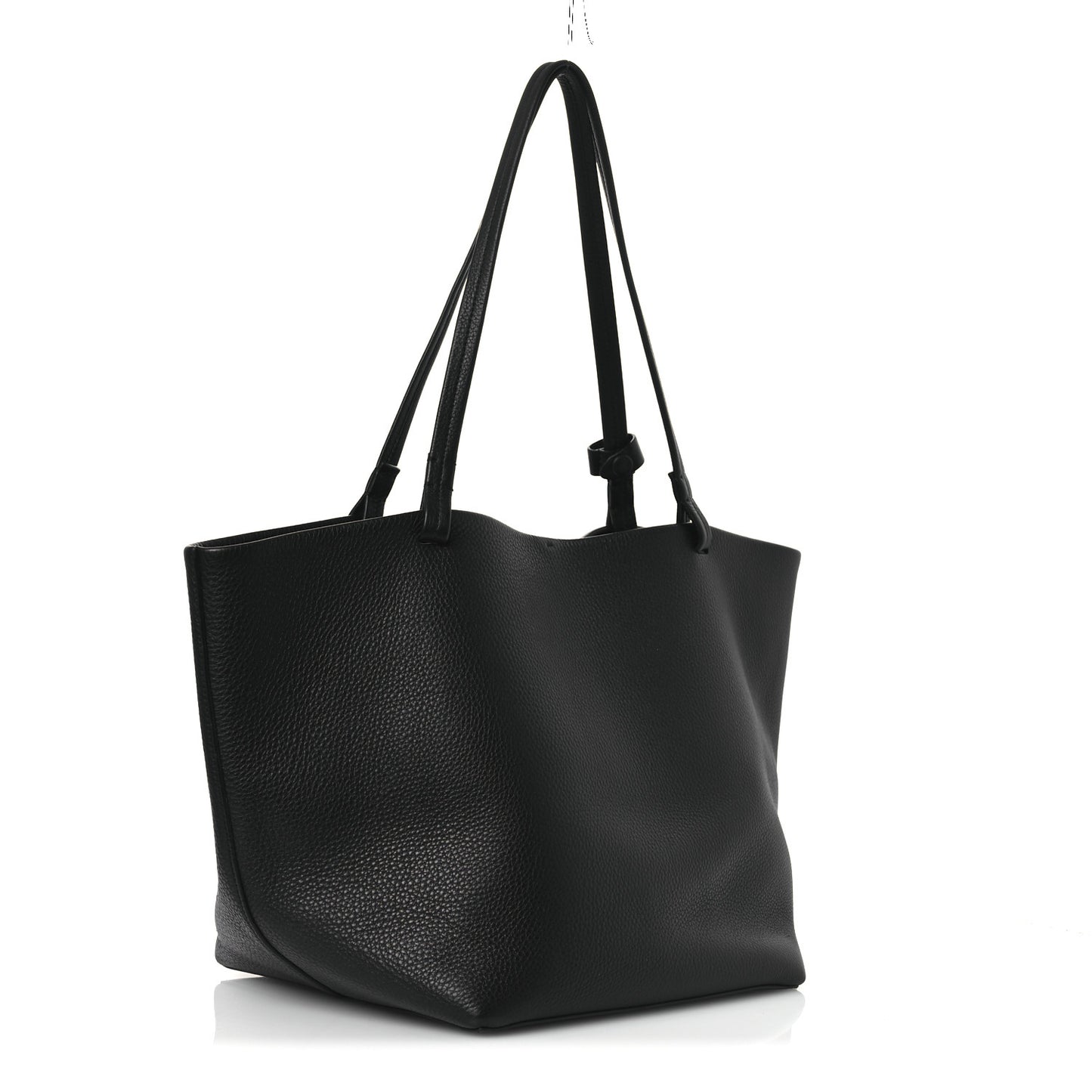 Grained Calfskin Park Tote Three Black