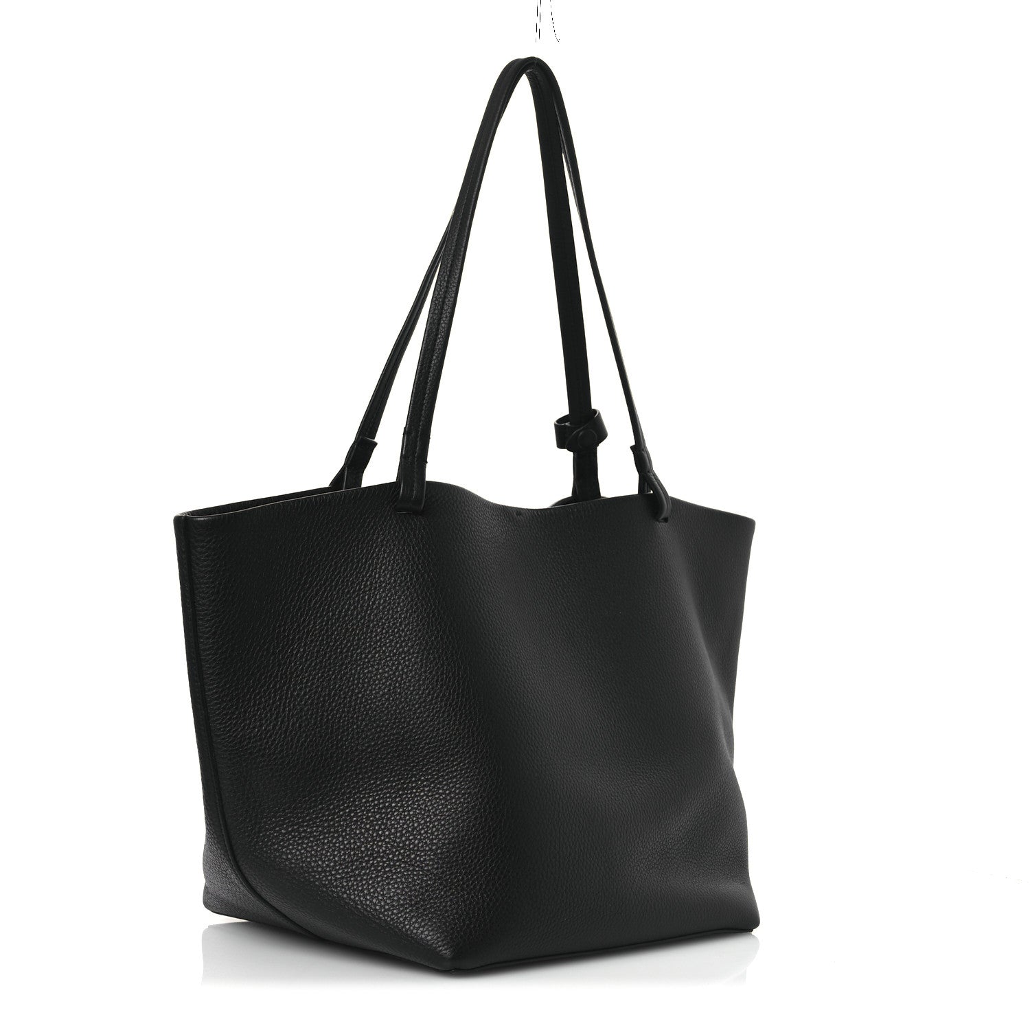 The Row Grained Calfskin Park Tote Three Black 4 of 11