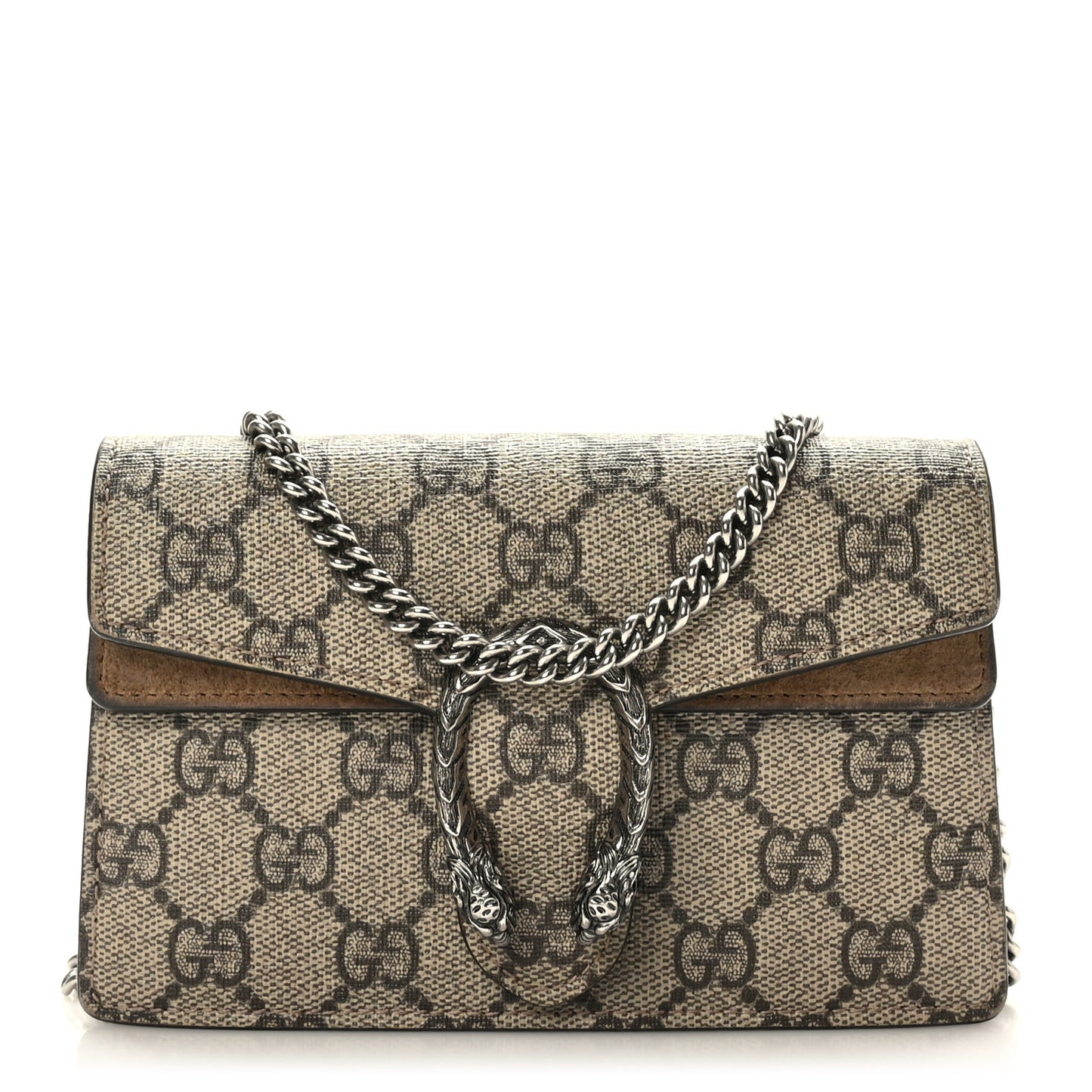 GG Supreme Monogram Super Mini Dionysus Shoulder Bag Taupe