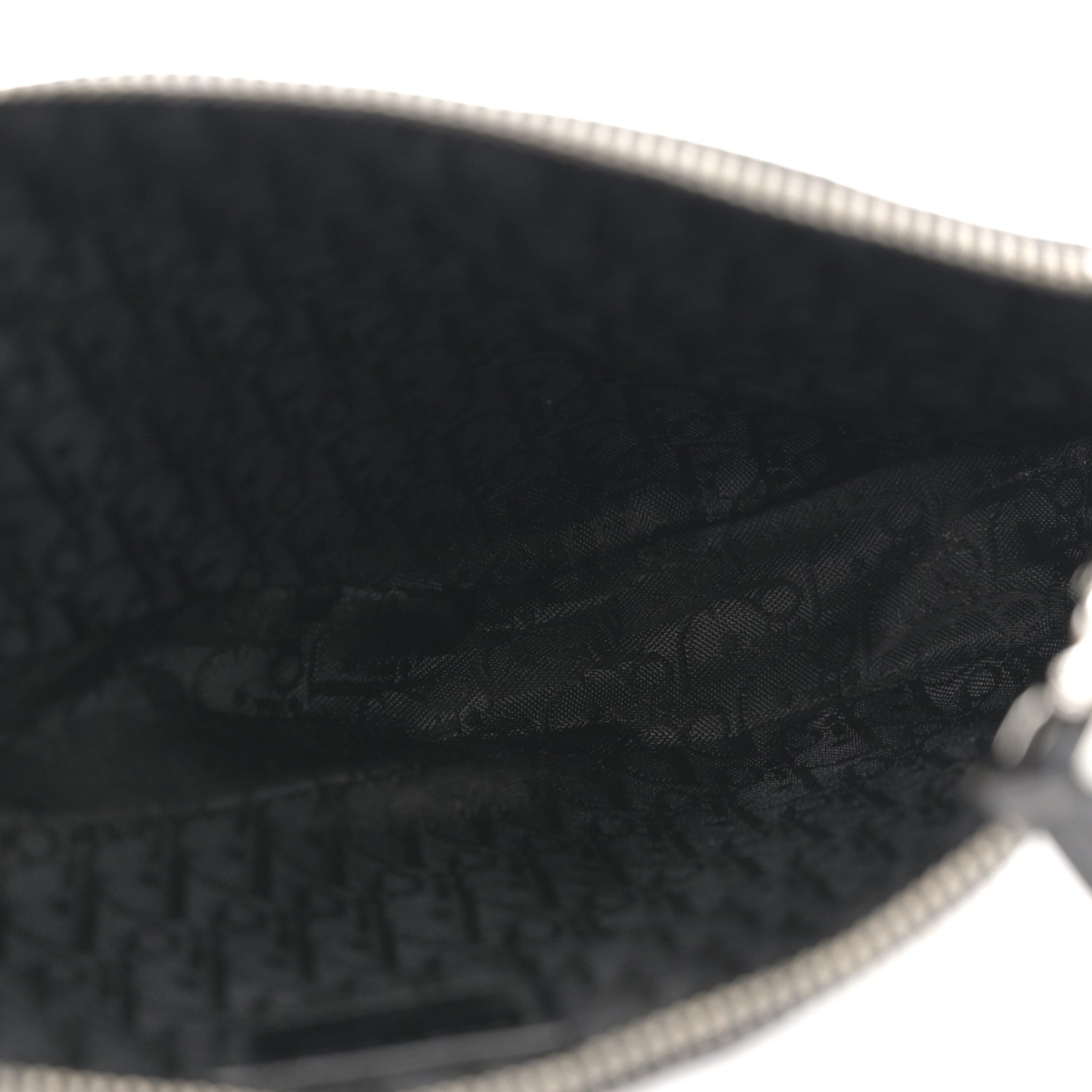 Christian Dior Satin Embroidered Floral Mini Saddle Pochette Bag