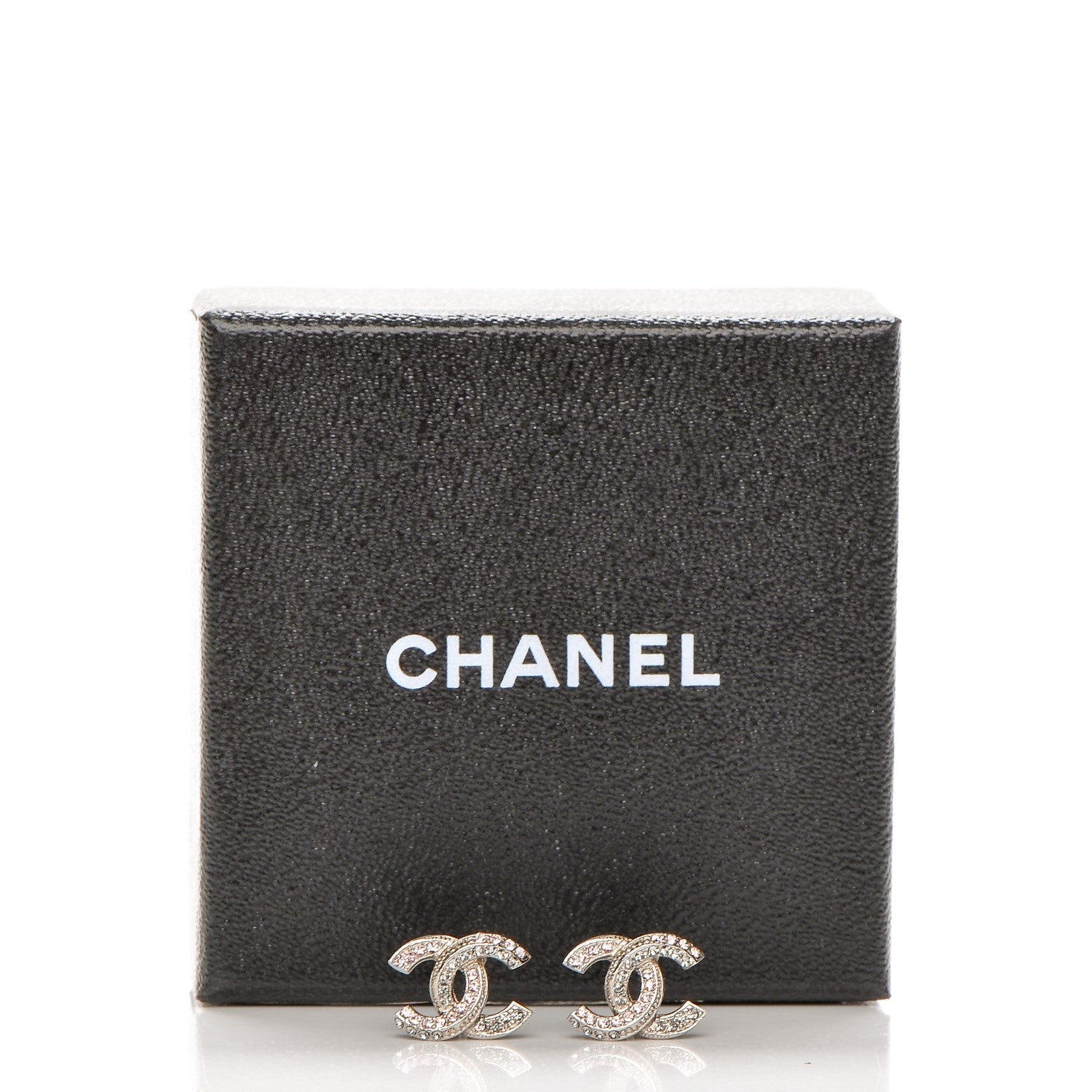 Chanel Crystal CC Earrings Silver 3 of 5